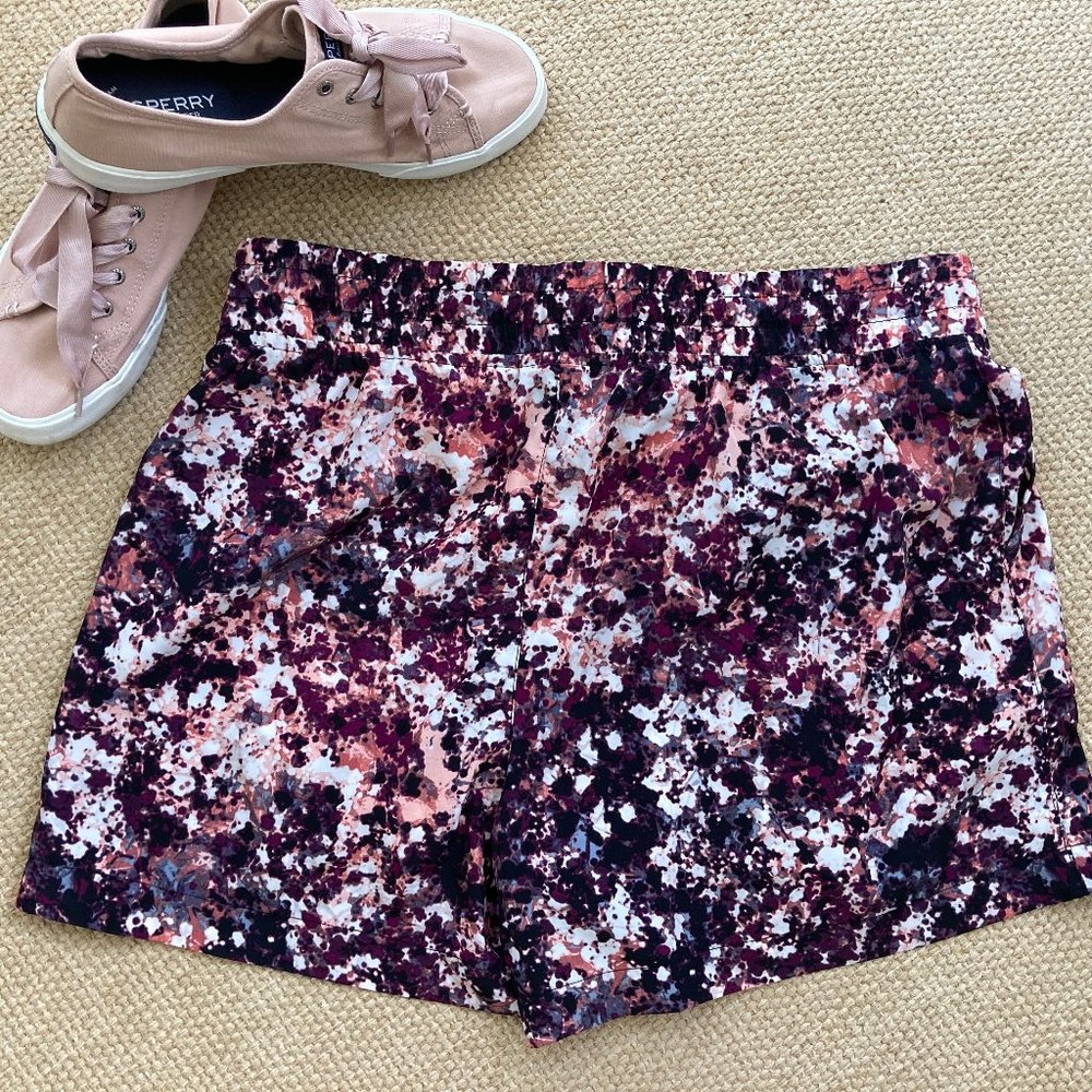 a.n.a Watercolor Print Silky Shorts Large